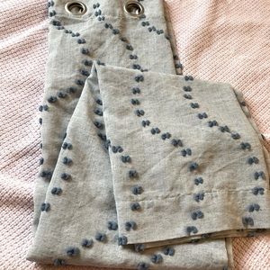 Shanae Damask Semi-Sheer Grommet Curtain Panels